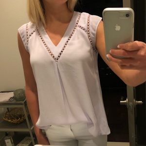 Rebecca Taylor Light Purple Stiched Top